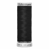 Fil Noir 200m - À broder - 100% viscose  - Gutermann Dekor- 4001000