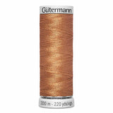 Fil Brun roux 200m - À broder - 100% viscose  - Gutermann Dekor - 4002670