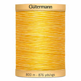 Fil Jaune lever/coucher du soleil bigarré 800m - 100% coton  - Gutermann - 4089918