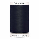 Fil Noir 500m - Tout usage -100% Polyester - Gutermann - 4500010