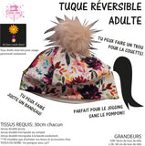 Tuque réversible Adulte patron pdf - Ah ben couds donc !