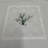 **50%* Panneau Jersey coton / élasthanne Lanterne dans un arbre d'hiver bleu très pâle