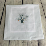 **50%* Panneau Jersey coton / élasthanne Lanterne dans un arbre d'hiver bleu très pâle