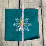 **50%* Panneau poche Jersey coton / élasthanne Gnome flocon fond sarcelle