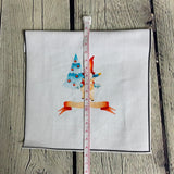 **50%* Panneau poche Jersey coton / élasthanne Gnome de noël sur cochonnet fond blanc