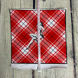 **50%* Panneau poche Jersey coton / élasthanne Pin up sexy carreauté rouge blanc