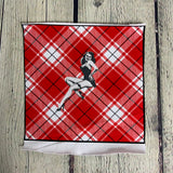 **50%* Panneau poche Jersey coton / élasthanne Pin up sexy carreauté rouge blanc