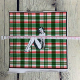 **50%* Panneau poche Jersey coton / élasthanne Pin up en maillot carreauté vert rouge blanc