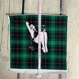 **50%* Panneau poche Jersey coton / élasthanne Pin up martini carreauté vert noir jaune