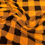 **50%* Jersey bambou carreauté moyen jaune moutarde noir