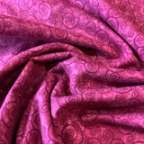 ( Harmony flannel ) Flanelle Motif rond prune