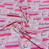 **50%++*  Jersey ruban rose force fort ensemble cancer - 260 gms