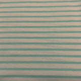 **-40%*  Jersey coton / élasthanne  ligné strié Vert menthe crème