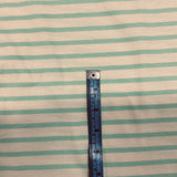 **-40%*  Jersey coton / élasthanne  ligné strié Vert menthe crème