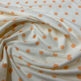 **-40%*  Jersey coton / élasthanne pois popsicle à l'orange  PPOKSP2000