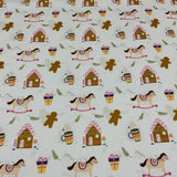 **50%* Popeline 100% coton Pain épice chocolat chaud Noel hiver