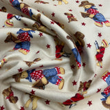 Flanelle Cowboy ourson fond beige