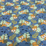 Jersey Petit léopard mignon fond bleu