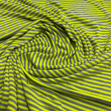 **50%* Jersey bambou ligné vert néon gris