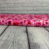 100% coton Fleurs teinte de roses et fuchsia ( Nature’s pace )