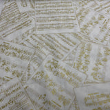 100% coton note de musique doré ( Autumn symphony )