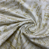 100% coton note de musique doré ( Autumn symphony )