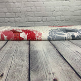 100% coton Couronne de Noël teinte de gris et rouge ( Scandi )