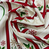 100% coton Calendrier avent fond bois  ( Joy Christmas )