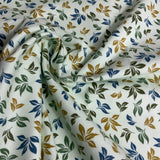 Flanelle coton feuille douce teinte de vert fond vert