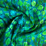 100% coton motif ton sur ton teinte de vert