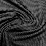 Jersey gaufré coton élasthanne Noir 1866720