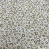 100% coton Pattes de chiens fond naturel ( I love my dog paws )