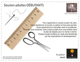 Session débutant adulte  - théorie et projet libre - 8 cours de 2h (16h)