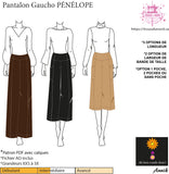 Pantalon Gaucho Pénélope patron pdf  - Ah ben couds donc!