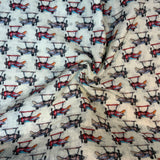 Double Gauze Mousseline 100% Coton Avion fond vanille 2012802