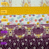 100% coton fleur blanc cassé fond bourgogne ( Riley Blake \ Harmony ) C11094g