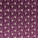 100% coton fleur blanc cassé fond bourgogne ( Riley Blake \ Harmony ) C11094g