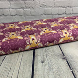 100% coton biche couronne fleurie fond vieux rose foncé ( Riley Blake \ Harmony ) C11091