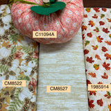 100% coton imitation Bois beige, crème et doré ( Autumn symphony )