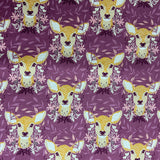 100% coton biche couronne fleurie fond vieux rose foncé ( Riley Blake \ Harmony ) C11091