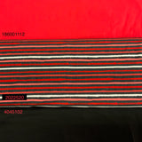 Jersey coton / élasthanne ligné rouge pêche fond charcoal - 2022520